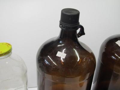 Antique Brown Gallon Jug Medicine Bottles Vintage Kerosene Bottle