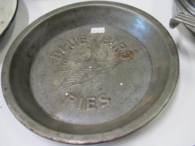 Vintage Ekcoware Roaster Enamel Pot Blue Bird Pie Pan Ice Bucket
