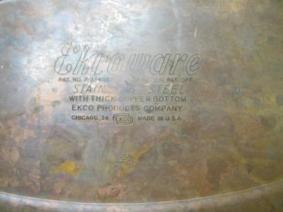 Vintage Ekcoware Roaster Enamel Pot Blue Bird Pie Pan Ice Bucket
