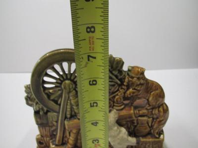 McCoy Pottery Dog & Cat At The Water Wheel Planter