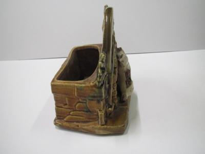 McCoy Pottery Dog & Cat At The Water Wheel Planter