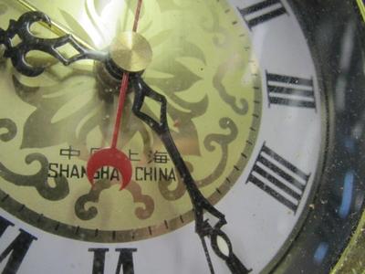 Shanghai China Mantle Battery Operated Clock Approx 11" Tall