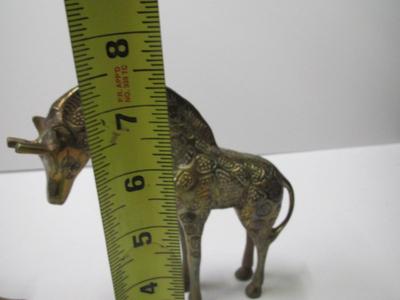 Vintage 60's Mid Century Modern Hollywood Regency Solid Brass Giraffes