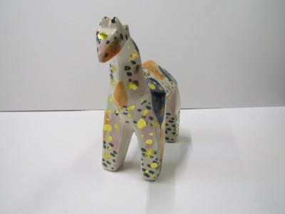 Modern Giraffe With Geometric Design Approx 9" Tall