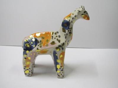 Modern Giraffe With Geometric Design Approx 9" Tall