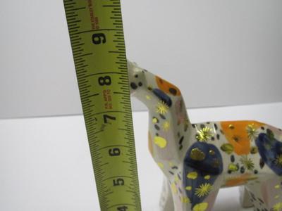 Modern Giraffe With Geometric Design Approx 9" Tall