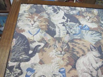 Approx 27 1/8" x 32" Cat Tapestry