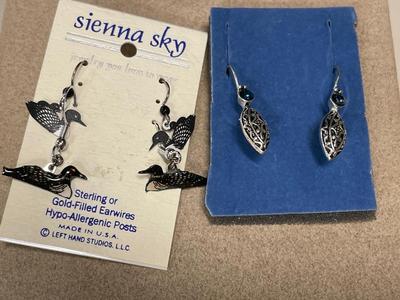 Sterling earrings and necklace