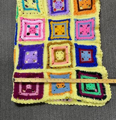 granny square afghan crocheted homemade handmade colorful handcrafted blanket throw or bedspread