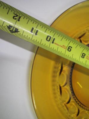 8 - Amber Glass Snack Plates