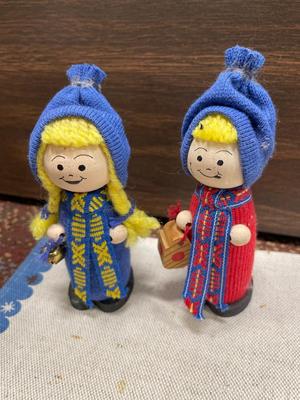 Denmark figure, Swedish wooden couple and runner