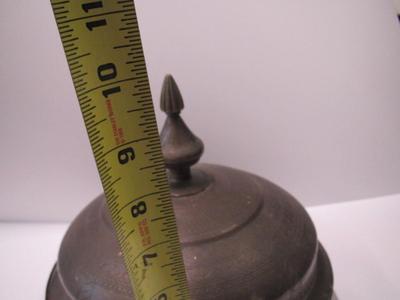 Handcrafted Turkish Tin Ottoman Bowl With Lid Approx 10" Tall