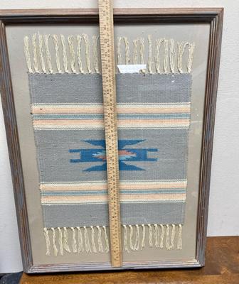 Southwest Decor Lot - Navajo Blanket Framed, wood Pilllar, Framed Print, Wood Box