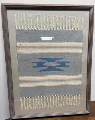 Southwest Decor Lot - Navajo Blanket Framed, wood Pilllar, Framed Print, Wood Box