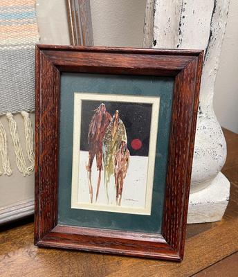 Southwest Decor Lot - Navajo Blanket Framed, wood Pilllar, Framed Print, Wood Box