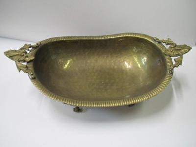 Vintage Solid Brass Bathtub Soap Dish Approx 16" x 9" x 4 1/2"