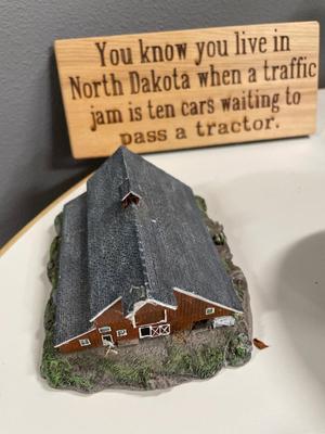 ND sign, pottery and barn decor