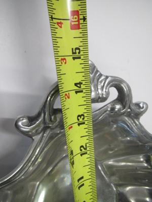 Holland Boone Polished Pewter Metal Bowl Approx 15" x 10" x 3 1/2"