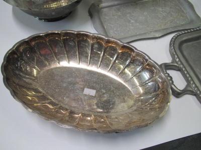 Assortment Of Silver Plated Serving Dishes