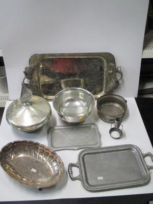 Assortment Of Silver Plated Serving Dishes