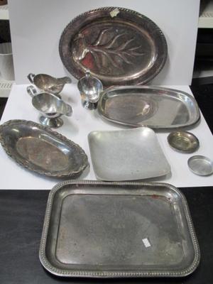 Assortment Of Silver Plated Serving Dishes