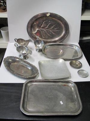 Assortment Of Silver Plated Serving Dishes
