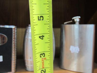 Vintage Liquor Stainless Steel Flasks Approx 4 1/2" Tall