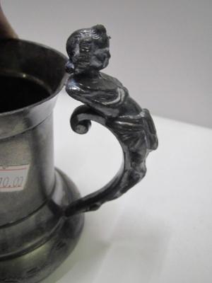 Female Handled Mug & Leonard Eales English Pewter Glass Mug