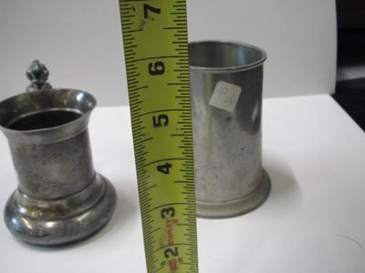 Female Handled Mug & Leonard Eales English Pewter Glass Mug