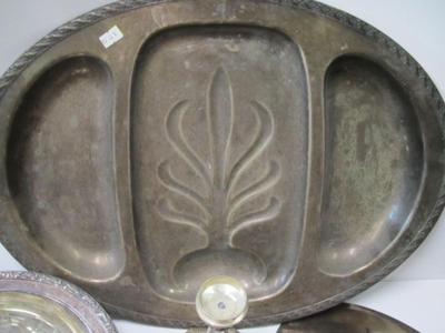 Wood Handled Skillet Silver Plated Serving Items