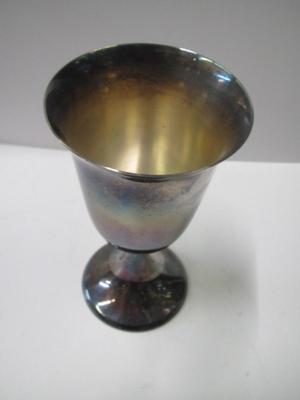 9 - Silver Plated Goblets Approx 7" Tall