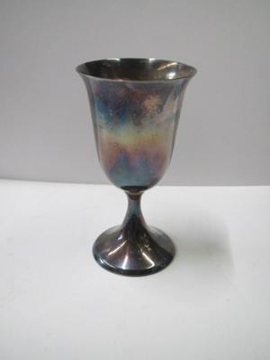 9 - Silver Plated Goblets Approx 7" Tall