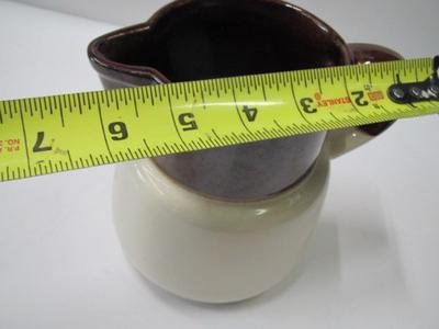 Vintage McCoy Pitcher With Fruit Design Approx 6 1/2" Tall