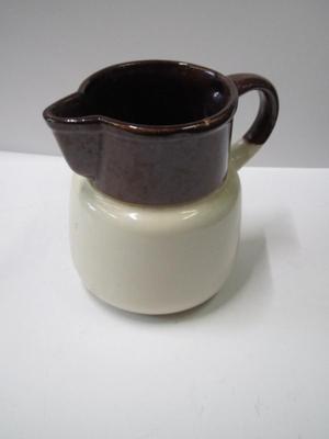 Vintage McCoy Pitcher With Fruit Design Approx 6 1/2" Tall