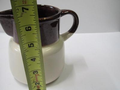 Vintage McCoy Pitcher With Fruit Design Approx 6 1/2" Tall
