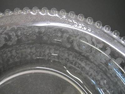Vintage Imperial Candlewick Etched Bowl Approx 11"