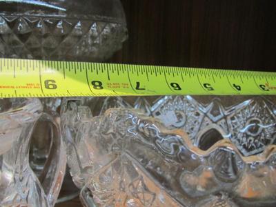 L E Smith Pinwheels Serving Bowl Anchor Hocking Rectangular Tray Cut Glass Small Pitcher & Candy Dish Pedestal