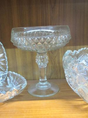 L E Smith Pinwheels Serving Bowl Anchor Hocking Rectangular Tray Cut Glass Small Pitcher & Candy Dish Pedestal