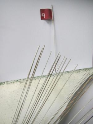 Hand Crafted Metal Golfing Display Signed Approx 18" x 27 1/2"