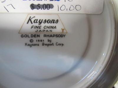 Kaysons Golden Rhapsody Fine China 1961