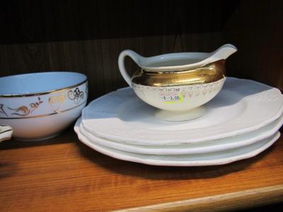 Vintage Assortment Of China Dishes Eggshell Nautilus Nikko Gold Filigree JC Penney Embassy USA