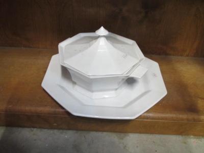 Independence Ironstone Japan Covered Dish & Plate