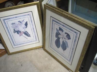 Framed Magnolia Prints Approx 28" x 23 1/2"