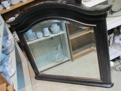 Wood Framed Beveled Mirror Approx 43 1/4" x 48"