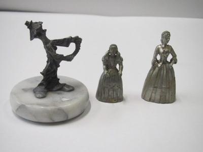 Vintage Metal Figures Clown & Women