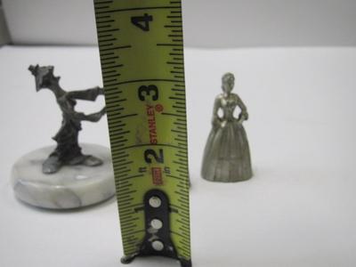 Vintage Metal Figures Clown & Women