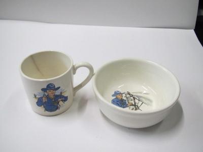 1950's Hopalong Cassidy Bowl & Cup