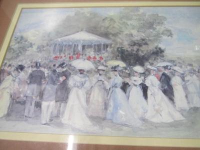Framed Cherokee Vocational Arts Print Approx 19" x 11 1/2"