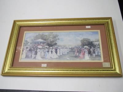 Framed Cherokee Vocational Arts Print Approx 19" x 11 1/2"