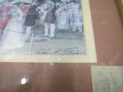 Framed Cherokee Vocational Arts Print Approx 19" x 11 1/2"